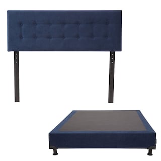 Foto 1 | Cabecera Dicasa Bilbao Azul + Box Dicasa Bless Azul Queen Size