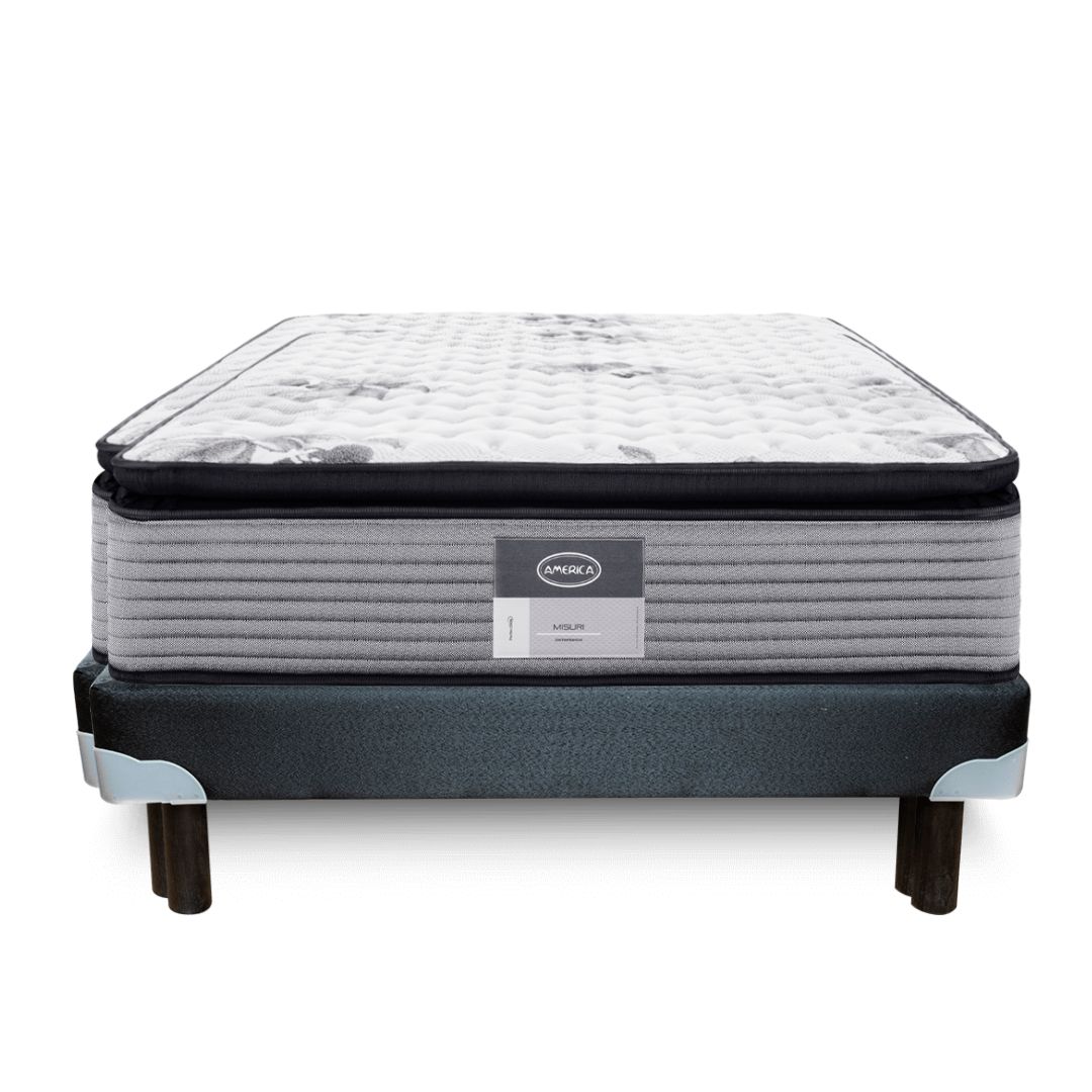 Colchón Queen Size  America Misuri + Box Carreiro