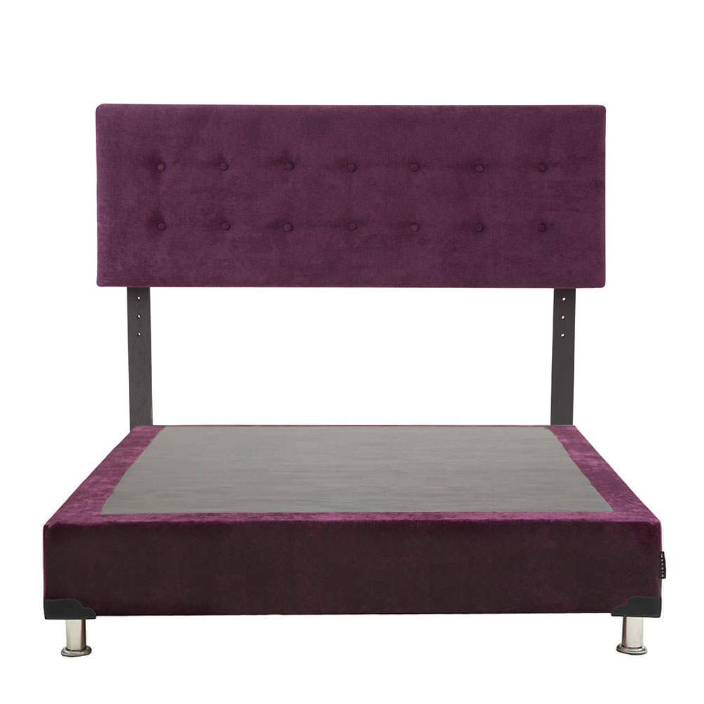 Foto 2 | Cabecera Dicasa Bilbao color Morado + Box Dicasa Velvet color Morado Queen Size