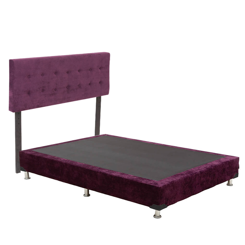 Foto 3 | Cabecera Dicasa Bilbao color Morado + Box Dicasa Velvet color Morado Queen Size