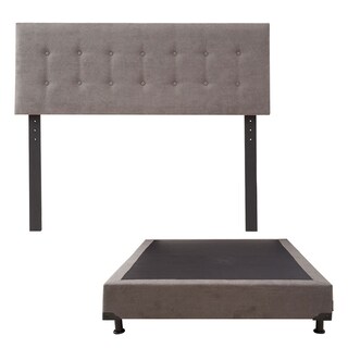 Foto 1 | Cabecera Dicasa Bilbao Gris + Box Dicasa Bless Gris Matrimonial
