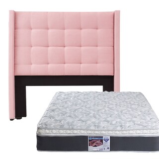 Foto 1 | Cabecera Dicasa Titan color Rosa + Colchón Spring Air Marte Individual