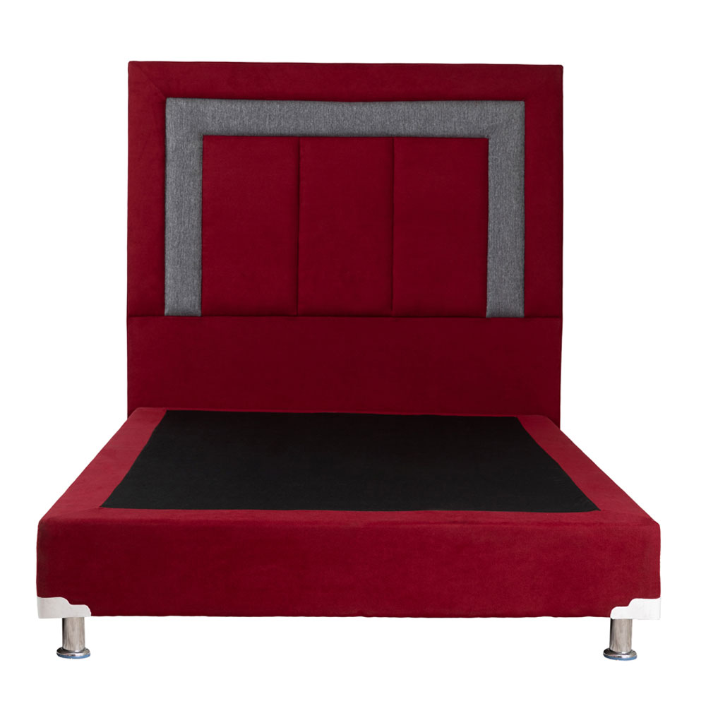 Foto 4 pulgar | Cabecera Dicasa Bora color Rojo con Franja Gris + Box Dicasa King Size