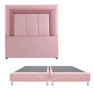 Foto 1 | Cabecera Dicasa Bora color Rosa con Franja Rosa + Box Dicasa King Size
