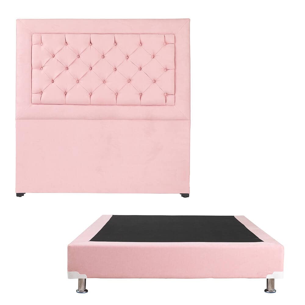 Cabecera Dicasa Mary color Rosa + Box Dicasa Individual $6,749