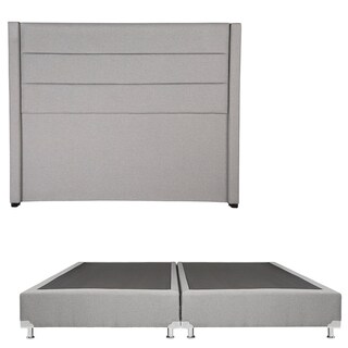 Foto 1 | Cabecera Dicasa Lugo color Gris más Box Dicasa Quantum color Gris King Size