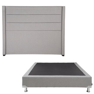 Foto 1 | Cabecera Dicasa Lugo color Gris más Box Dicasa Quantum color Gris Queen Size