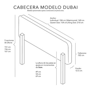 Foto 7 | Cabecera Dicasa Dubai color Gris + Colchón Spring Air Marte Queen Size