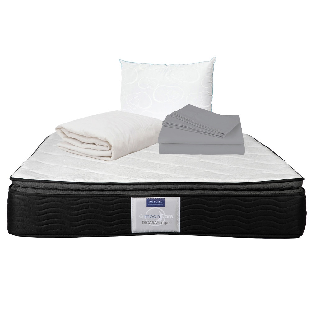 Colchón Restonic Legan King Size + Almohada Oso + Protector De Colchón + Sábanas $6,549