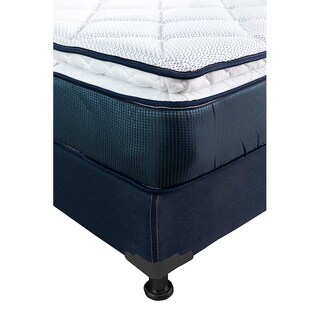 Foto 2 | Colchón Spring Air Monaco +Box Dicasa Blu Color Azul Queen Size+Almohada Oso+Protector de Colchón