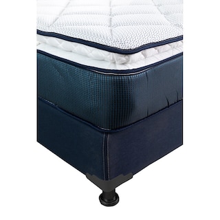 Foto 2 | Colchón Spring Air Monaco +Box Dicasa Blu Color Azul Queen Size +2 Almohadas Oso+Edredón Palermo