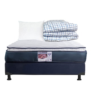 Foto 1 | Colchon Spring Air Monaco +box Dicasa Blu Color Azul Individual+almohada Oso+edredon Palermo