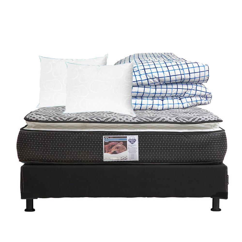 Foto 1 | Colchon Spring Air Omega +box Dicasa Black Matrimonia+2 Almohadas Oso +edredon Palermo