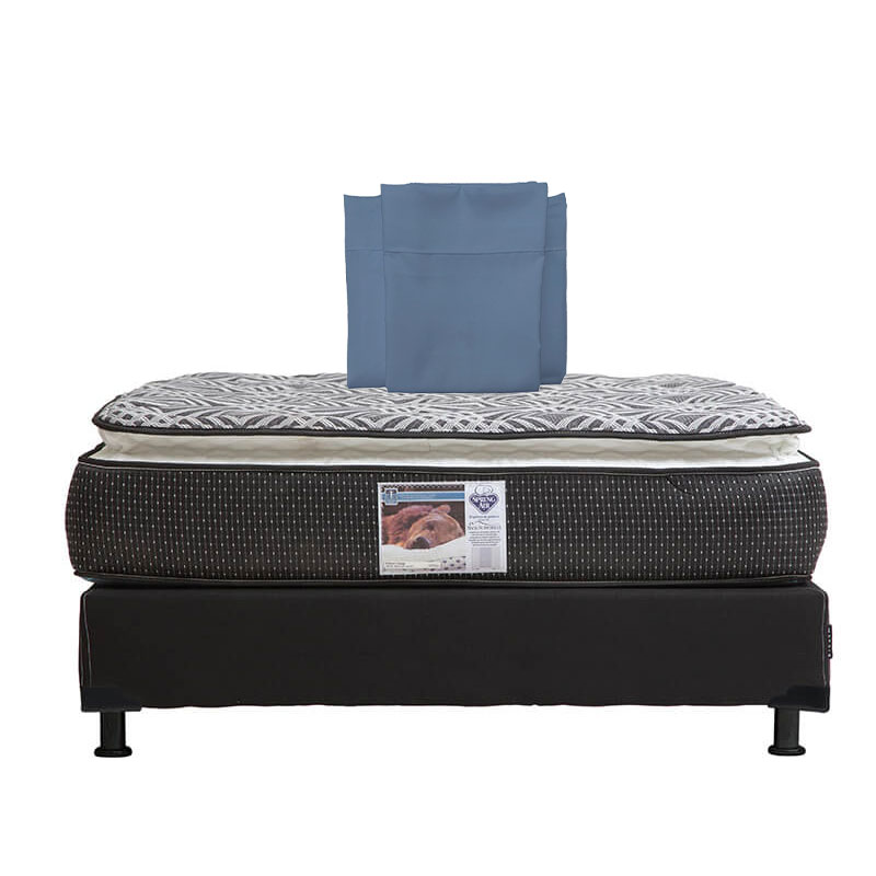Foto 1 | Colchon Spring Air Omega +box Dicasa Black Matrimonia+sabanas