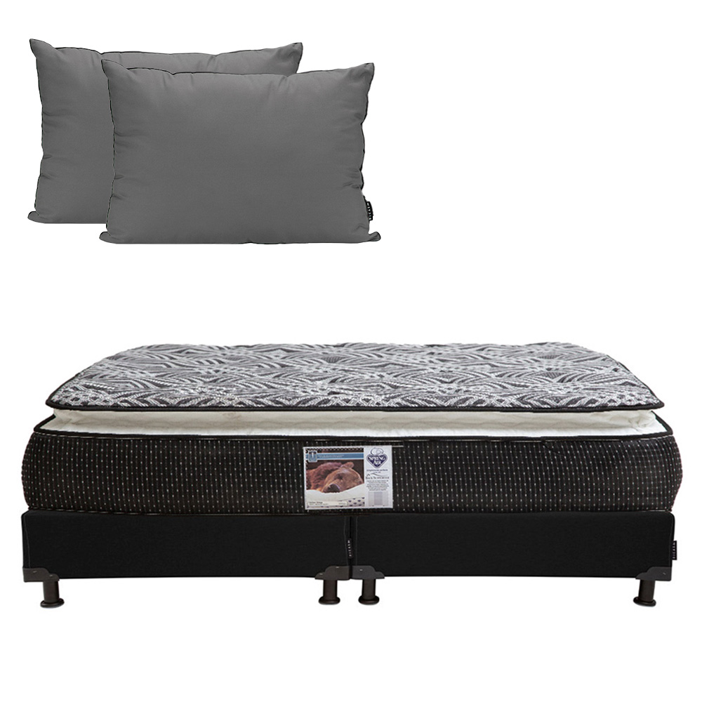 Foto 1 | Colchón Spring Air Omega + box Dicasa Black King Size + Almohadas 2pack