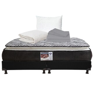 Foto 1 | Colchon Spring Air Omega +box Dicasa Black King Size +almohada Oso+protector De Colchon +sabanas