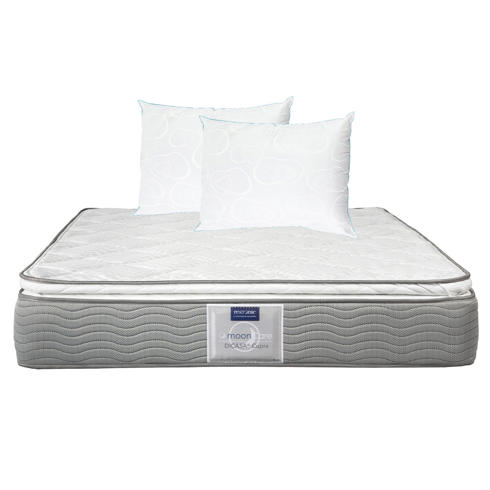 Colchón Restonic Cupra Matrimonial + 2 Almohadas Osos