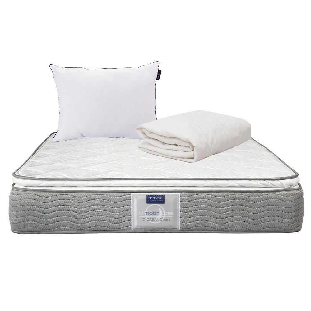 Colchón Dicasa Restonic Cupra Matrimonial + Almohada One + Protector de Colchón $5,699