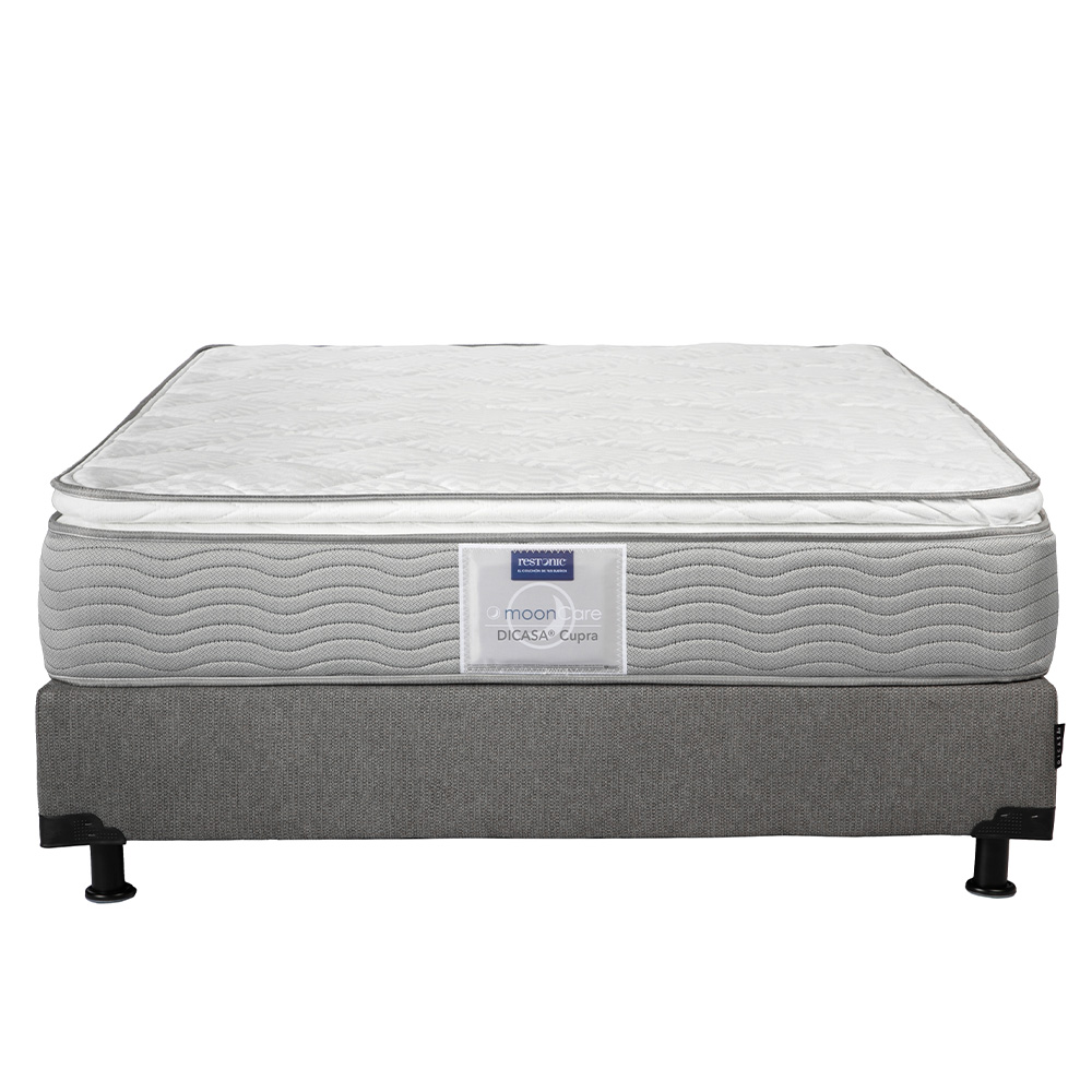 Foto 2 | Colchón Restonic Queen Size + Box Dicasa + Almohadas  Osos + Protector