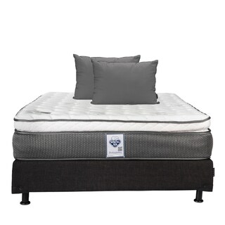 Foto 1 | Colchón Spring Air Phantom Queen Size + Box Dicasa Color Negro + 2 Almohada Pack