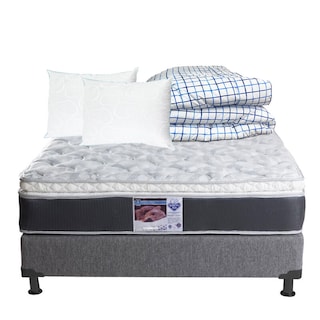 Foto 1 | Colchón Spring Air Marte y Box Dicasa Queen Size + 2 Almohadas Osos + Edredón