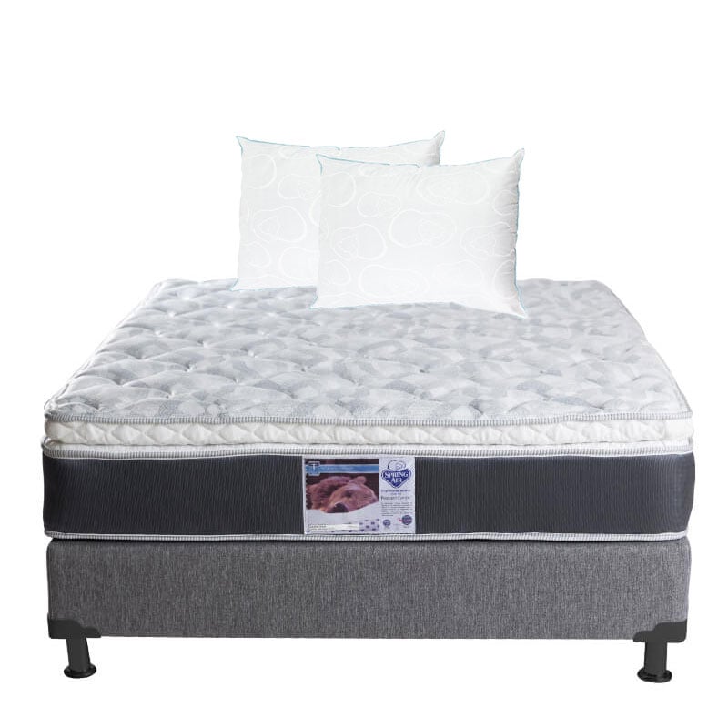 Colchón Spring Air Marte Queen Size + Box Dicasa QS + 2 Almohadas Osos $9,299