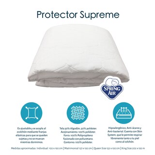 Foto 5 | Colchón Spring Air Phantom y Box Dicasa Queen Size + Almohada Oso + Protector de Colchón
