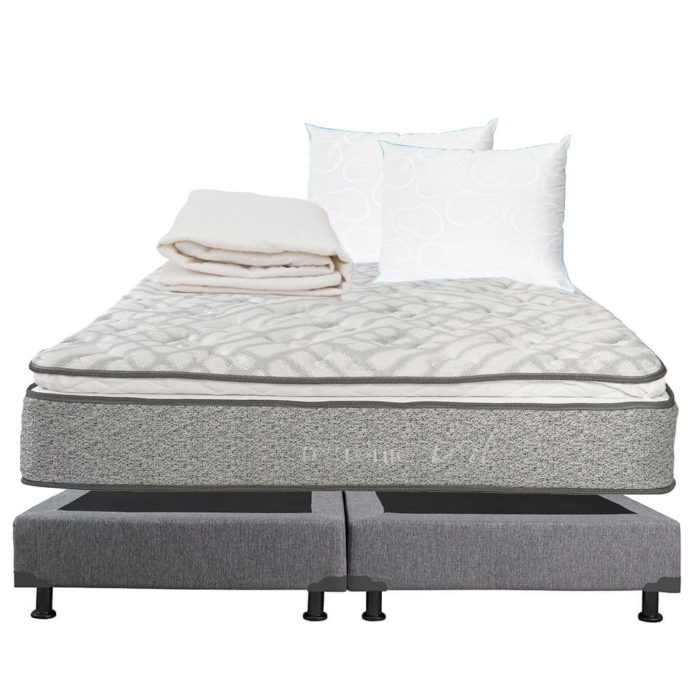 Colchón Restonic Vail King Size + Box Dicasa  +  2 Almohadas Osos + Protector $12,499