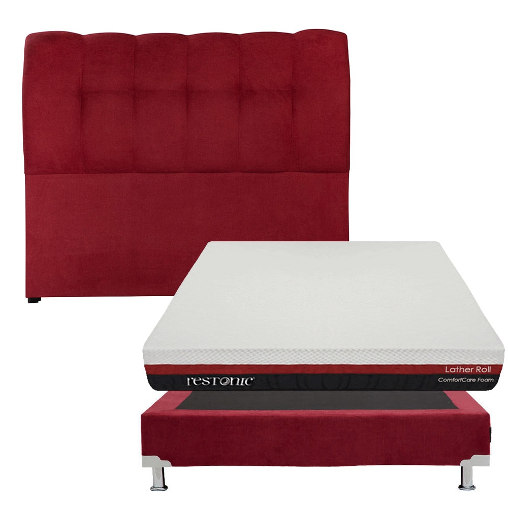 Cabecera Nube + Box Dicasa + Colchón Lather $12,549