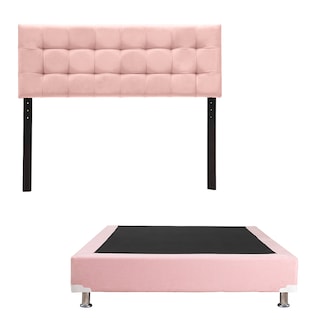 Foto 1 | Cabecera Dicasa Catania Color Rosa+box Dicasa Pink Color Rosa Queen Size