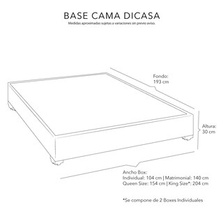 Foto 5 | Base Cama Dicasa Kuant Color Gris Individual