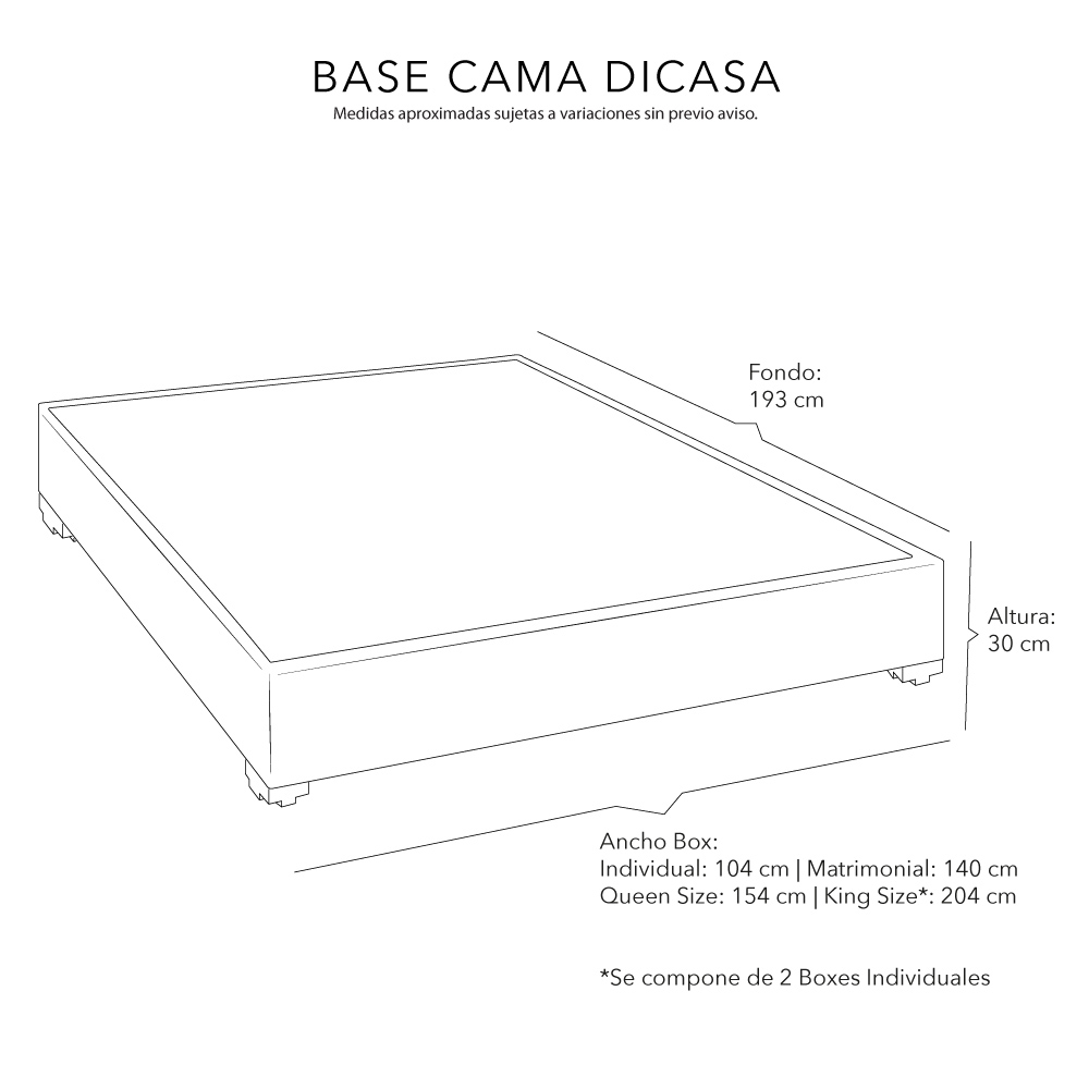 Foto 7 pulgar | Base Cama Dicasa Riva Color Gris King Size