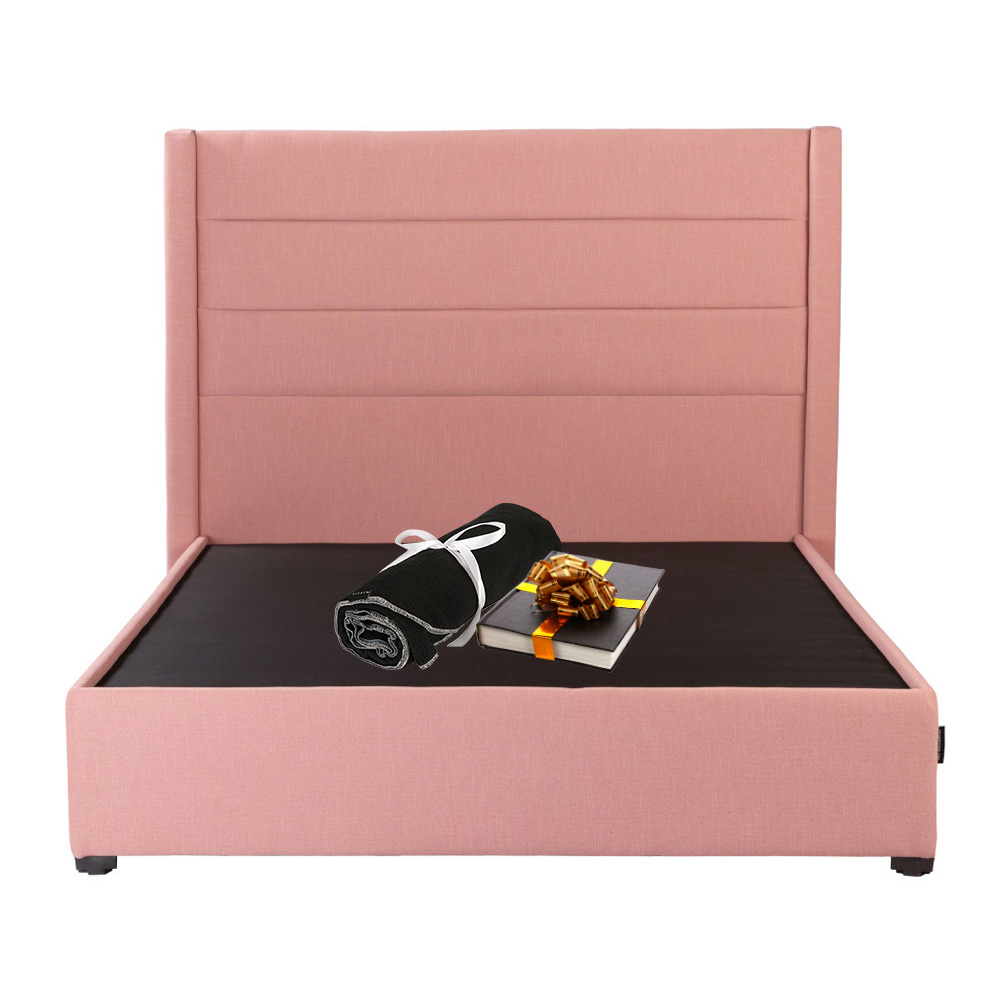 Cabecera Dicasa Lugo Palo De Rosa+Base Cama Dicasa Havol Palo De Rosa Matrimonial