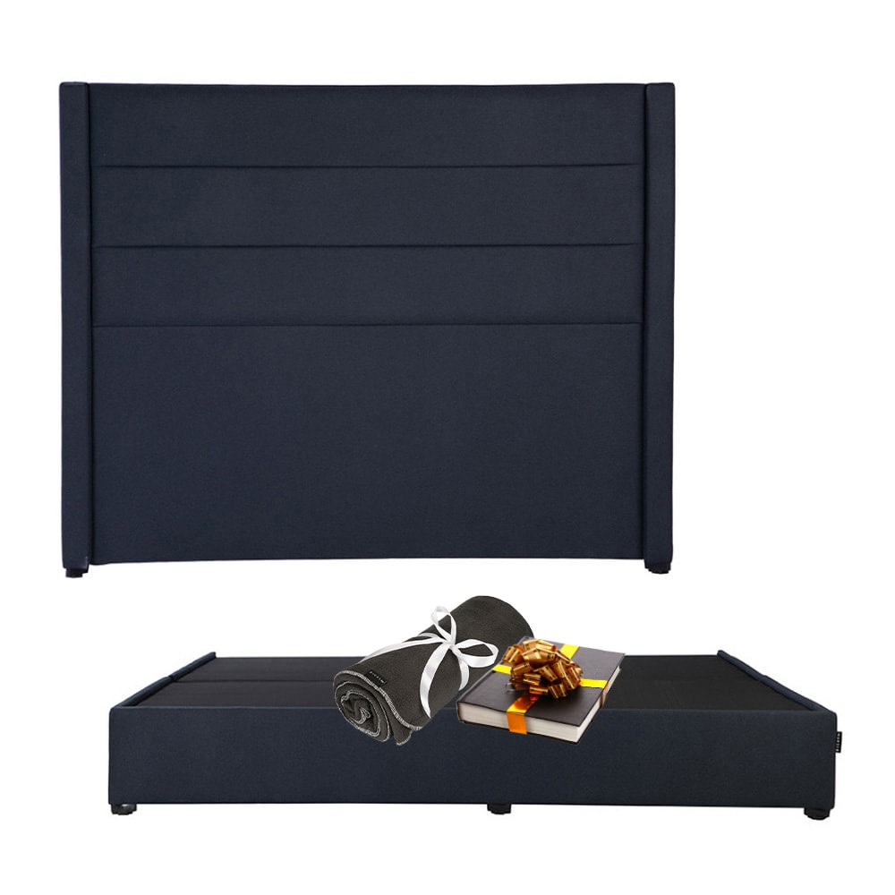 Cabecera Dicasa Lugo Azul+Base Cama Dicasa Orlando Azul King Size $10,749