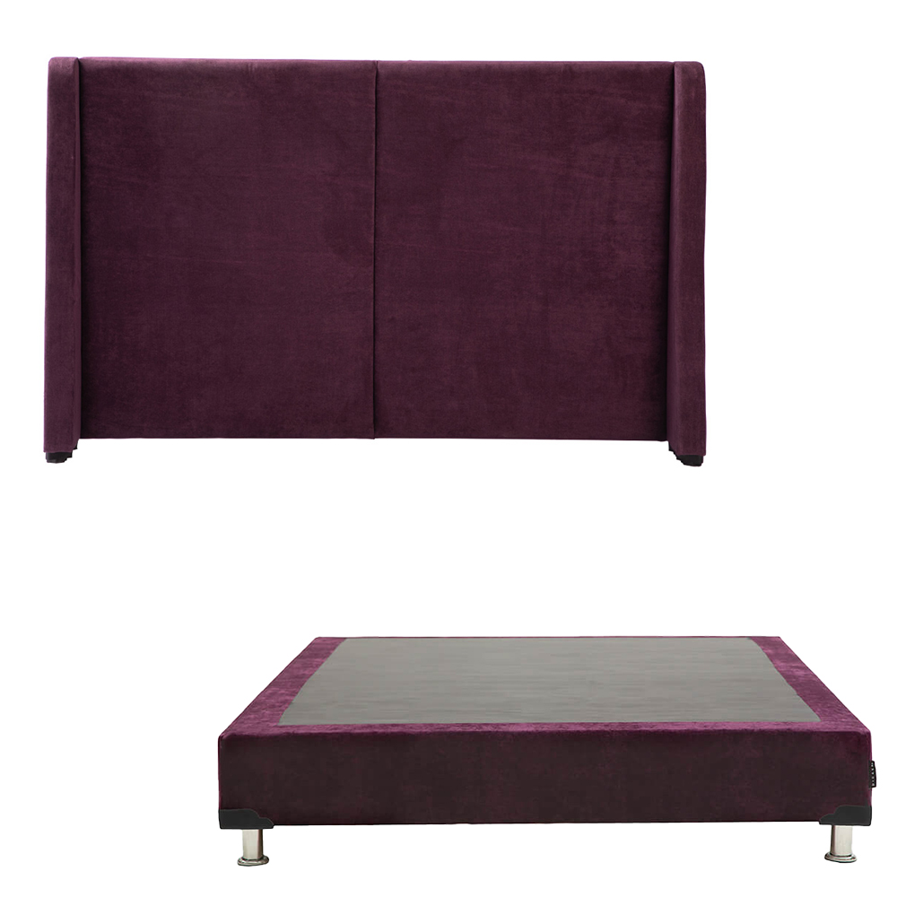 Foto 1 | Cabecera Dicasa Milán Morado +Box Dicasa Velvet Morado Matrimonial