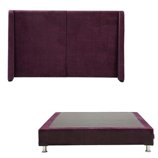 Foto 1 | Cabecera Dicasa Milán Morado +Box Dicasa Velvet Morado Matrimonial