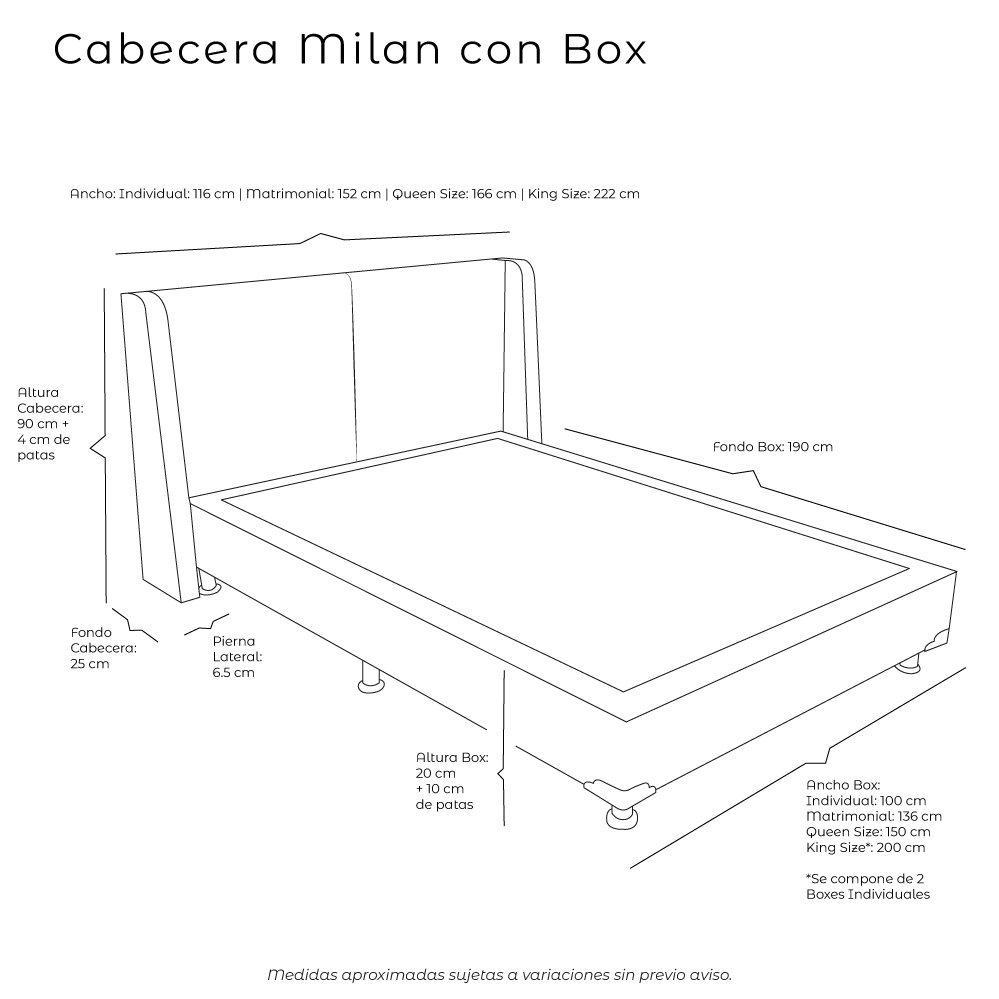 Foto 5 | Cabecera Dicasa Milán Morado +Box Dicasa Velvet Morado Matrimonial