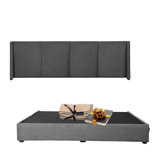 Foto 1 | Cabecera Dicasa Milan + Base Cama Gris King Size