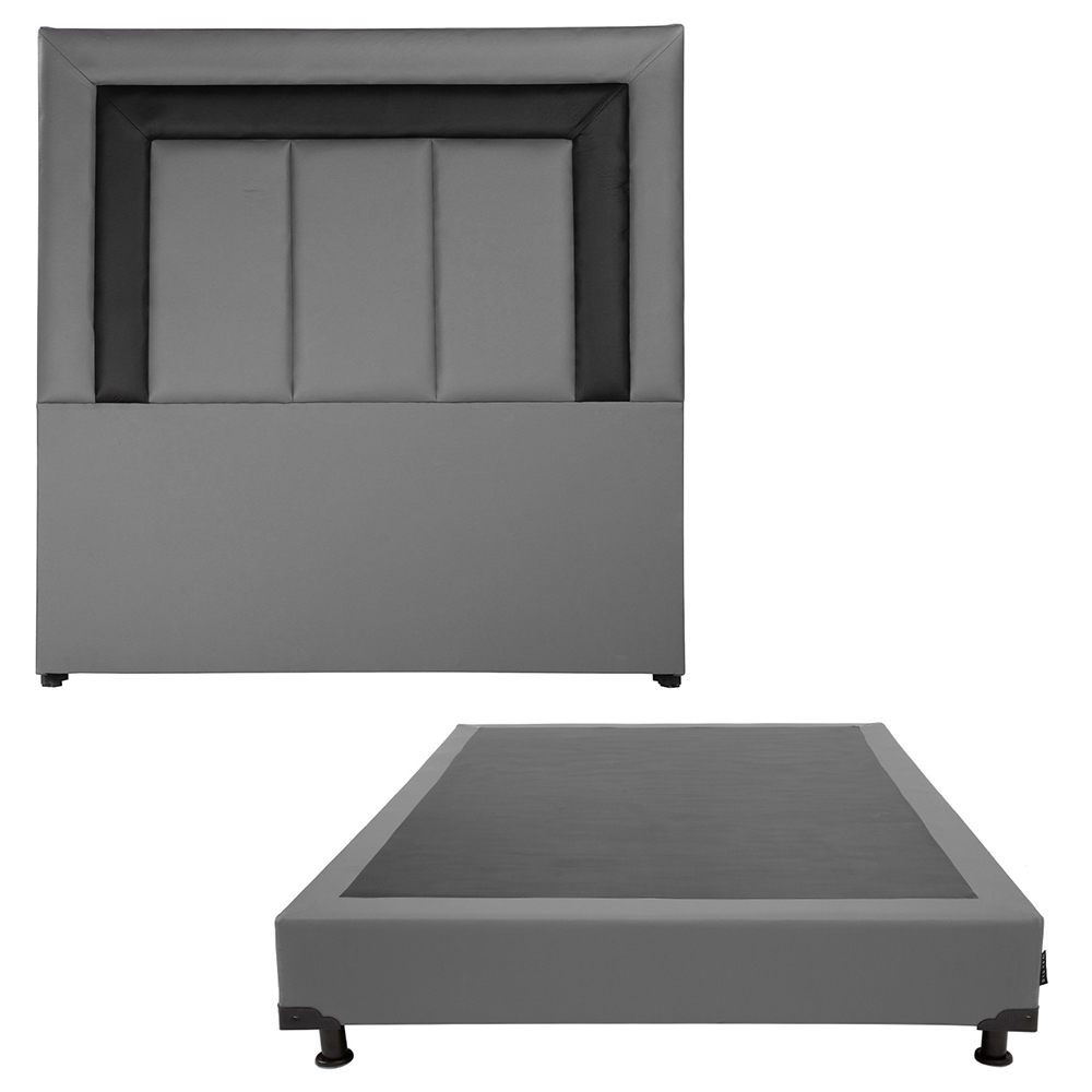Cabecera Dicasa Vento y Box Vita Matrimonial color Gris
