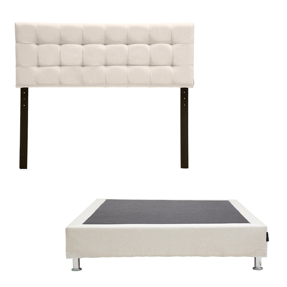 Cabecera Dicasa Catania Beige + Box Dicasa Dolum Beige Individual $5,799