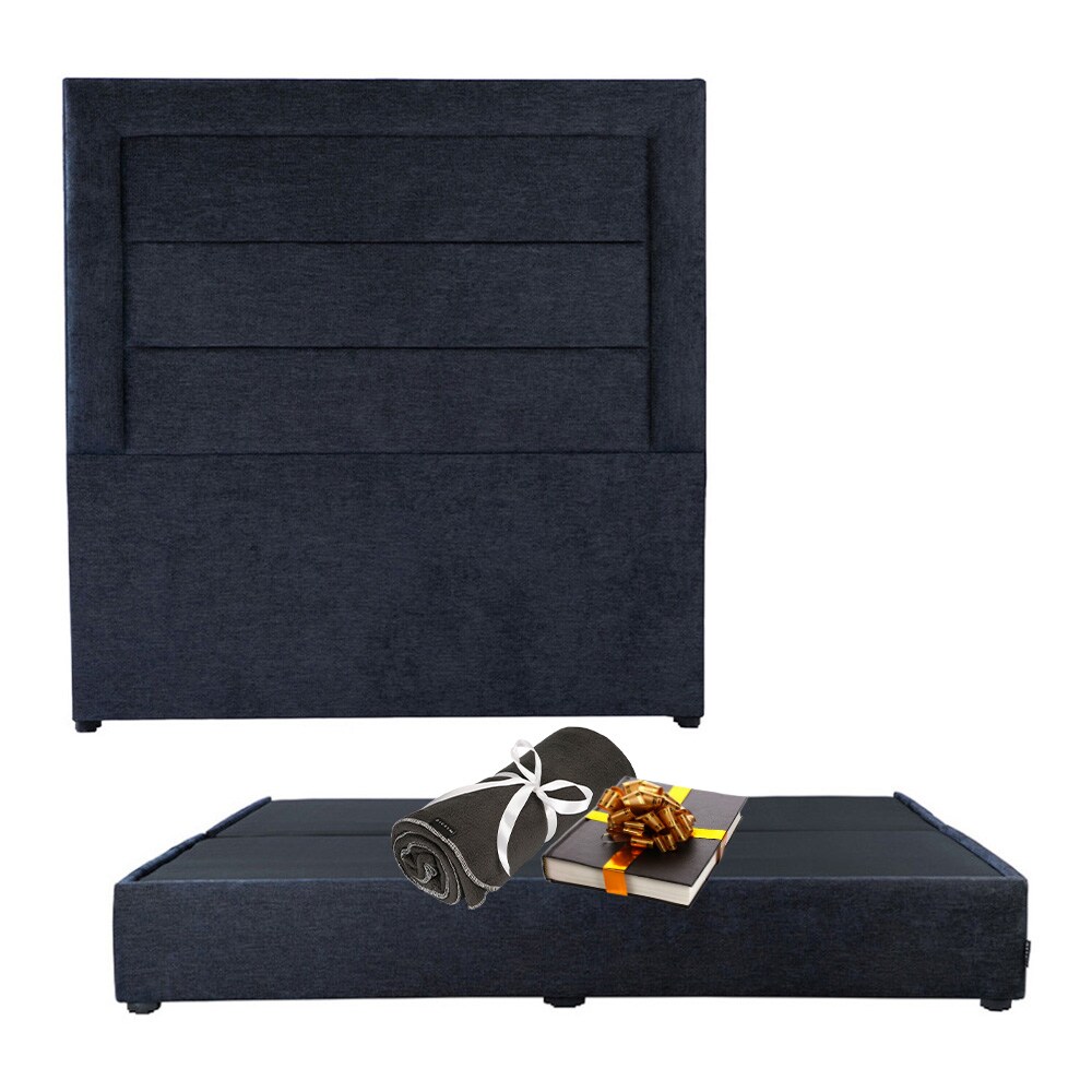 Cabecera Dicasa Blend Color Azul + Base Cama Dicasa Nizzo color Azul King Size $10,949