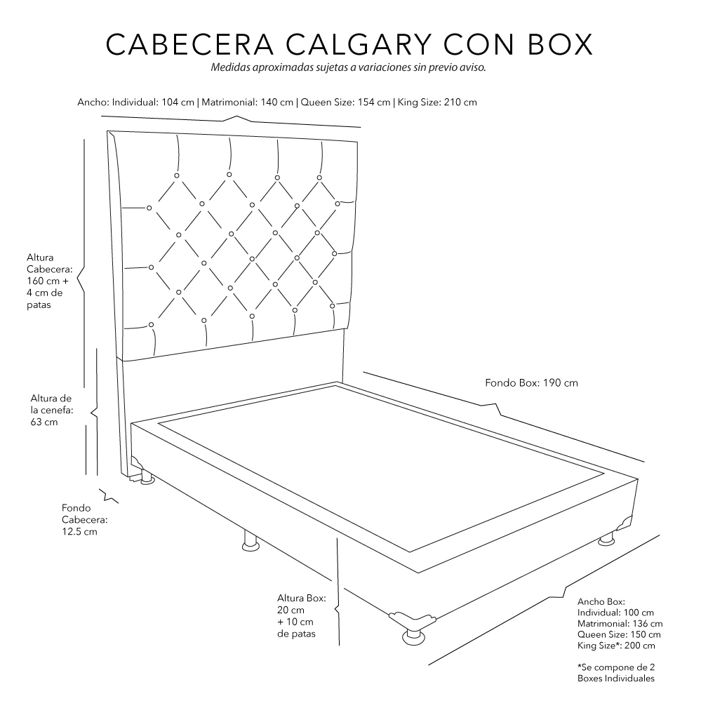 Foto 3 | Cabecera Dicasa Calgary + Box Dicasa Orly Gris King Size