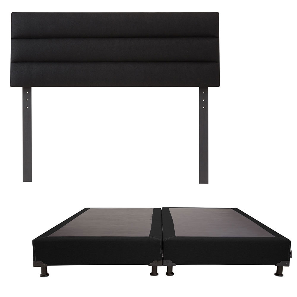 Foto 1 | Cabecera Dicasa Logan Negro + Box Dicasa Black Negro King Size