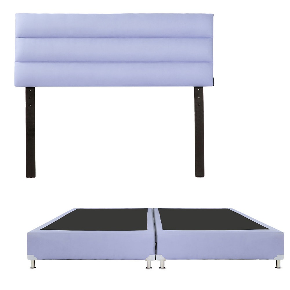 Cabecera Dicasa Logan + Box Dicasa Lily Lila King Size $9,599