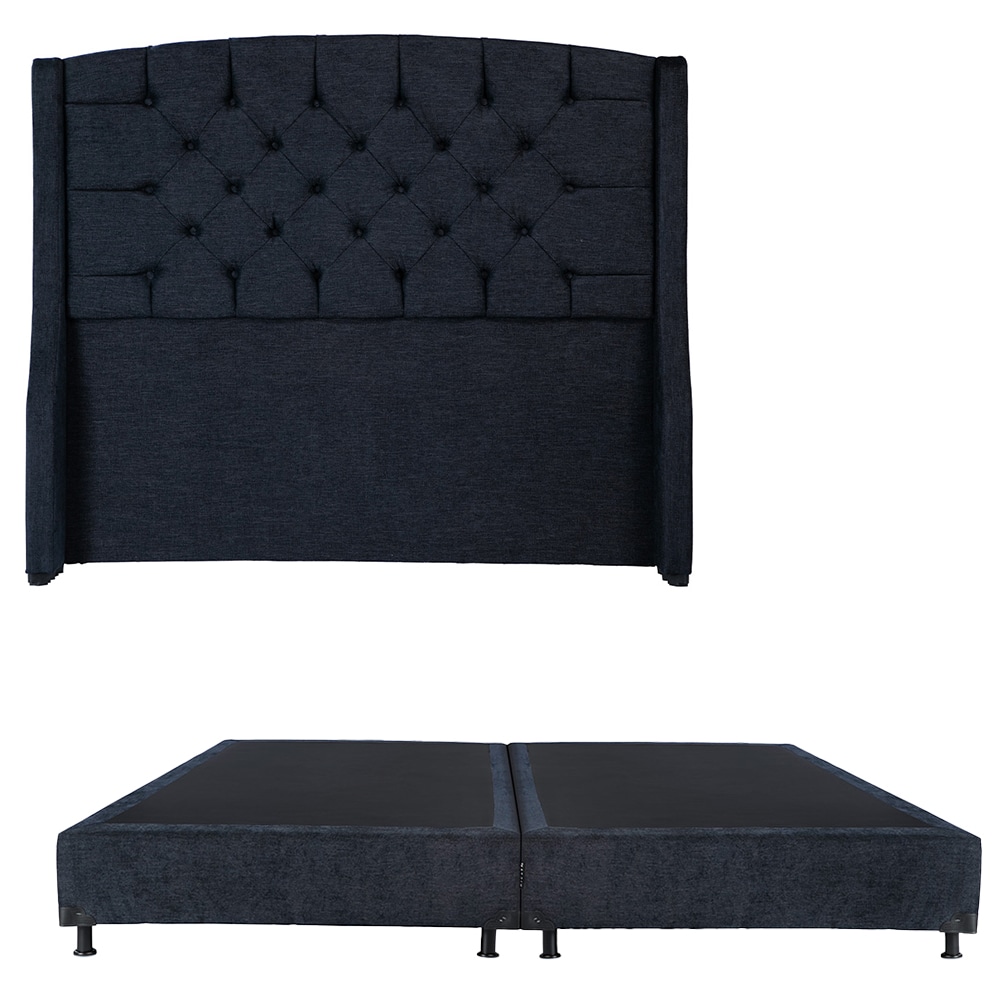 Cabecera Dicasa Sitka Azul + Box Dicasa Niza Azul King Size $11,649