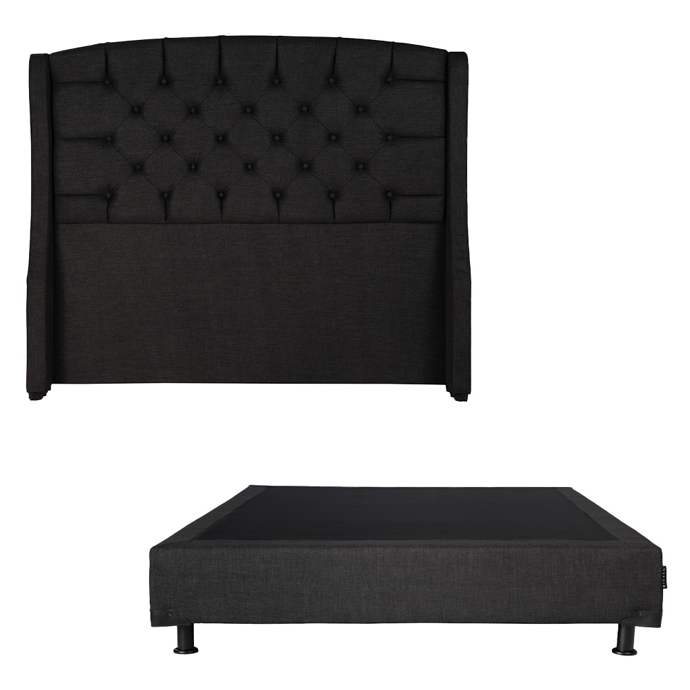 Cabecera Dicasa Sitka Color Negro + Box Dicasa Black color Negro Individual