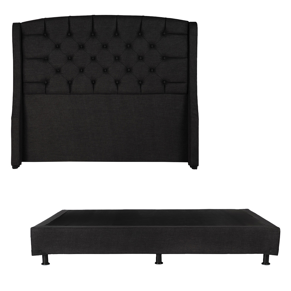 Foto 1 | Cabecera Dicasa Sitka Color Negro + Box Dicasa Black color Negro King Size