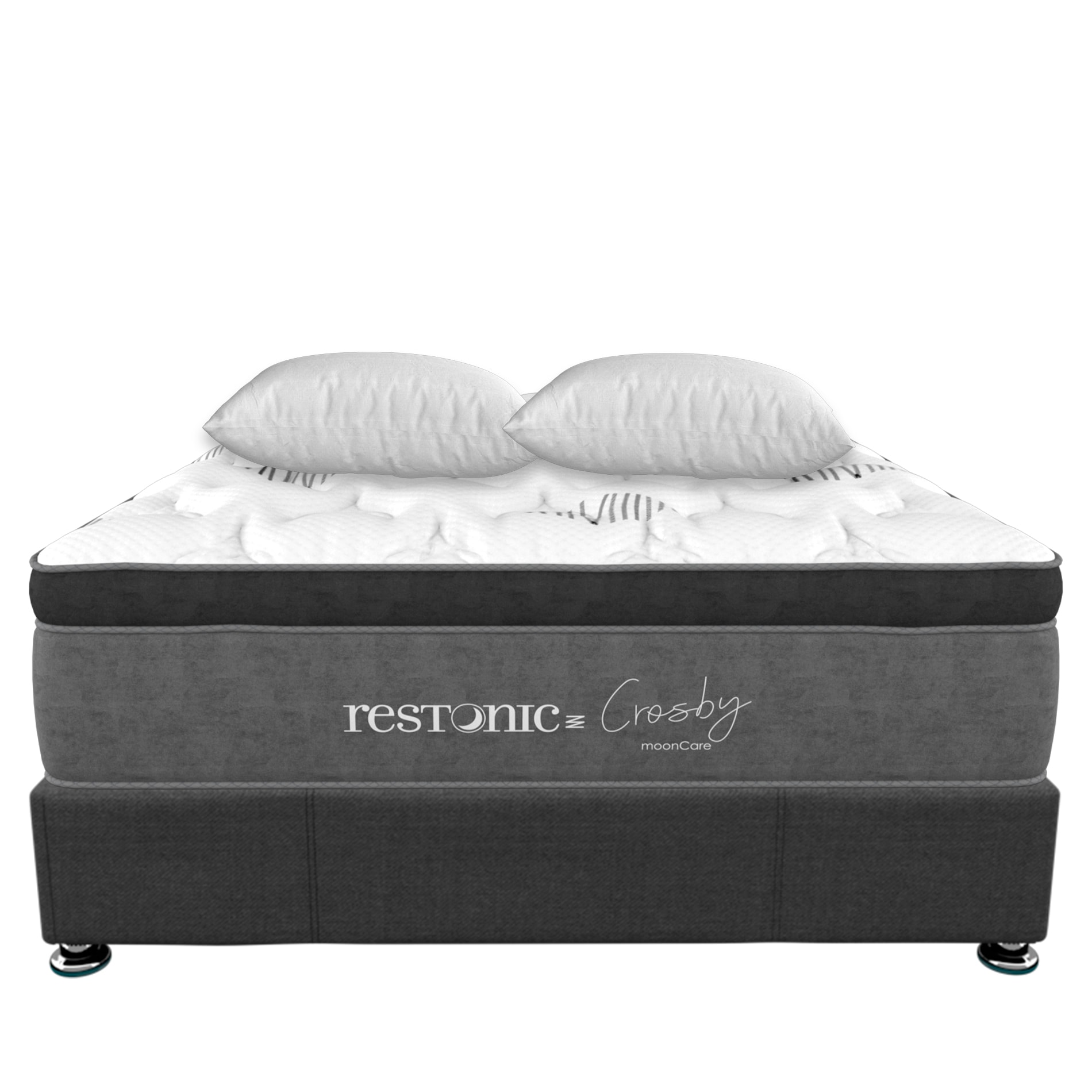 Colchón Restonic Individual Spring Confort + Base Box + 2 Almohadas $8,299