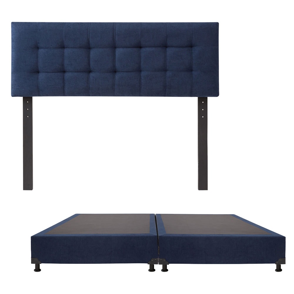 Cabecera Dicasa Catania Color Azul Marino+box Dicasa Color Azul Marino King Size $9,749