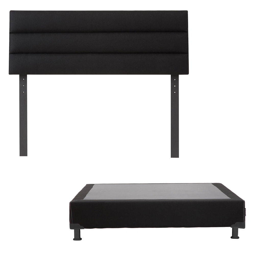 Foto 1 | Cabecera Dicasa Logan Color Negro+box Dicasa Color Negro Queen Size